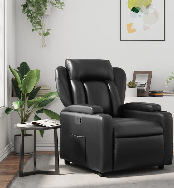 Relaxsessel Schwarz Kunstleder