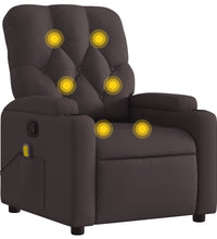 Massagesessel Dunkelbraun Stoff
