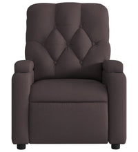 Massagesessel Dunkelbraun Stoff