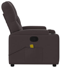 Massagesessel Dunkelbraun Stoff