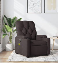 Massagesessel Dunkelbraun Stoff