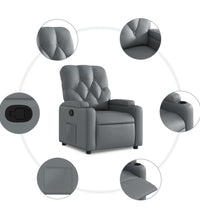 Relaxsessel Grau Kunstleder