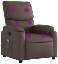 Massagesessel Braun Kunstleder