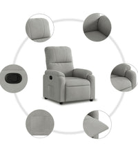 Relaxsessel Hellgrau Mikrofasergewebe