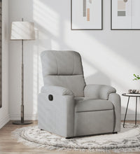 Relaxsessel Hellgrau Mikrofasergewebe