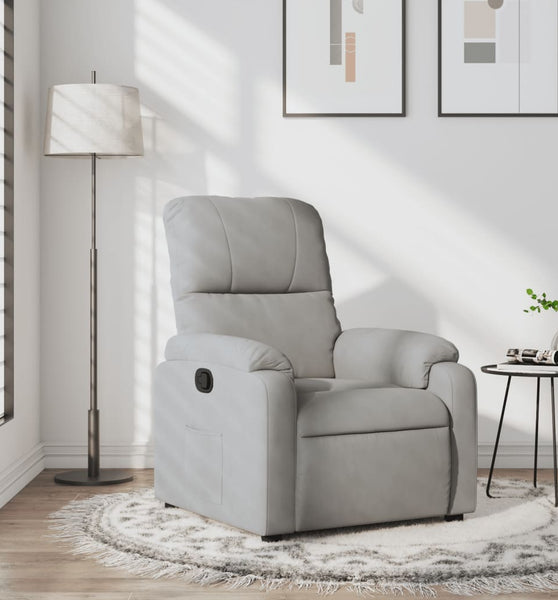 Relaxsessel Hellgrau Mikrofasergewebe