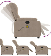 Massagesessel Taupe Mikrofasergewebe