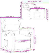 Relaxsessel Dunkelbraun Stoff