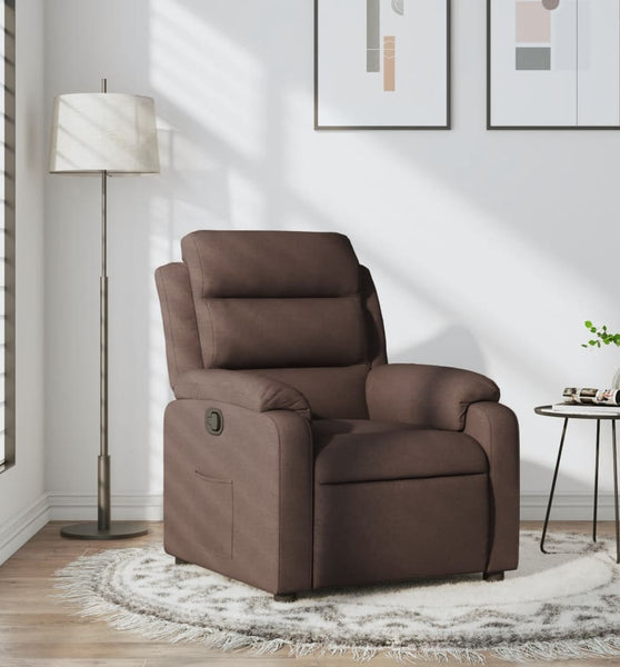 Relaxsessel Dunkelbraun Stoff