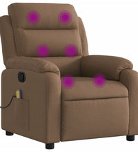 Massagesessel Braun Stoff