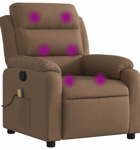 Massagesessel Braun Stoff