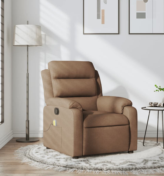 Massagesessel Braun Stoff