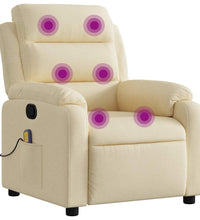 Massagesessel Creme Stoff