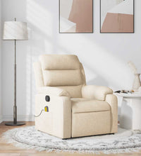 Massagesessel Creme Stoff