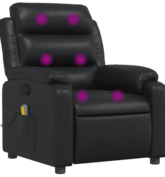 Massagesessel Schwarz Kunstleder