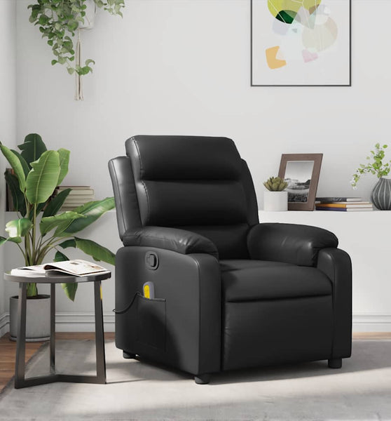 Massagesessel Schwarz Kunstleder
