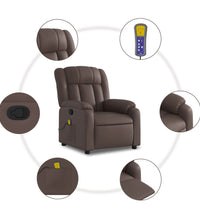 Massagesessel Braun Kunstleder