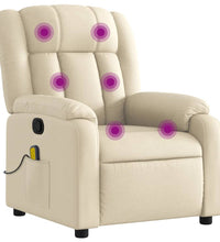 Massagesessel Creme Stoff