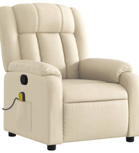 Massagesessel Creme Stoff