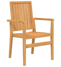 Gartenstühle 6 Stk. Stapelbar 56,5x57,5x91 cm Massivholz Teak