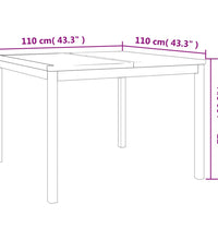 5-tlg. Garten-Essgruppe Massivholz Teak