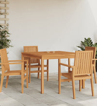 5-tlg. Garten-Essgruppe Massivholz Teak