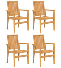 5-tlg. Garten-Essgruppe Massivholz Teak