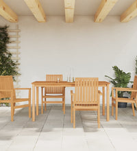 5-tlg. Garten-Essgruppe Massivholz Teak