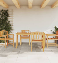 5-tlg. Garten-Essgruppe Massivholz Teak