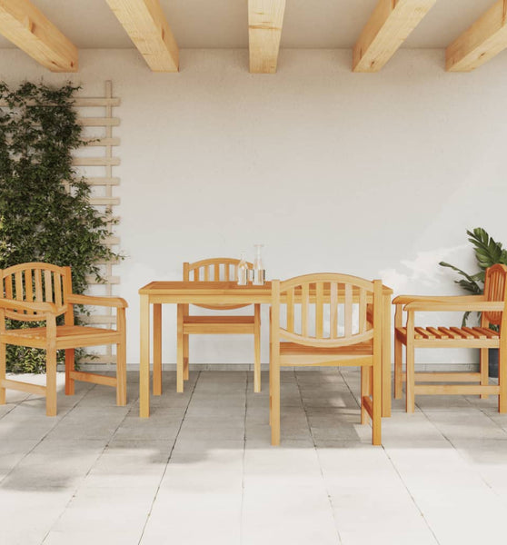 5-tlg. Garten-Essgruppe Massivholz Teak