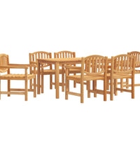 7-tlg. Garten-Essgruppe Massivholz Teak