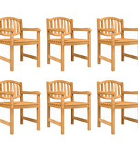 7-tlg. Garten-Essgruppe Massivholz Teak