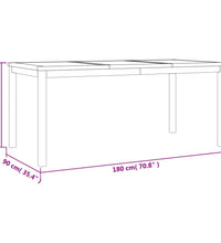 7-tlg. Garten-Essgruppe Massivholz Teak