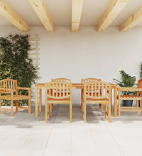 7-tlg. Garten-Essgruppe Massivholz Teak