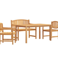 4-tlg. Garten-Essgruppe Massivholz Teak