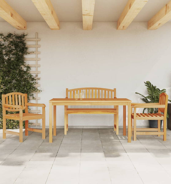 4-tlg. Garten-Essgruppe Massivholz Teak