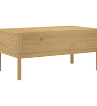 Couchtisch FLORO Wachsbraun 99x55,5x45 cm Massivholz Kiefer