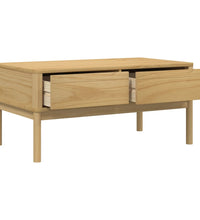 Couchtisch FLORO Wachsbraun 99x55,5x45 cm Massivholz Kiefer