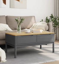 Couchtisch FLORO Grau 99x55,5x45 cm Massivholz Kiefer