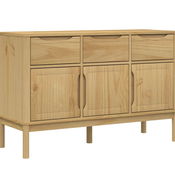 Sideboard FLORO Wachsbraun 114x43x74 cm Massivholz Kiefer