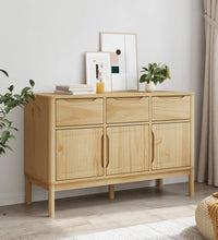 Sideboard FLORO Wachsbraun 114x43x74 cm Massivholz Kiefer