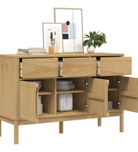 Sideboard FLORO Wachsbraun 114x43x74 cm Massivholz Kiefer