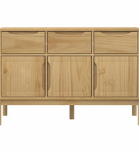 Sideboard FLORO Wachsbraun 114x43x74 cm Massivholz Kiefer