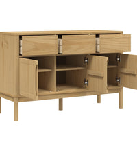 Sideboard FLORO Wachsbraun 114x43x74 cm Massivholz Kiefer