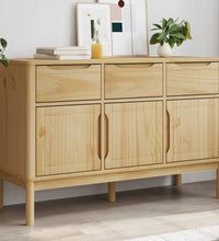 Sideboard FLORO Wachsbraun 114x43x74 cm Massivholz Kiefer