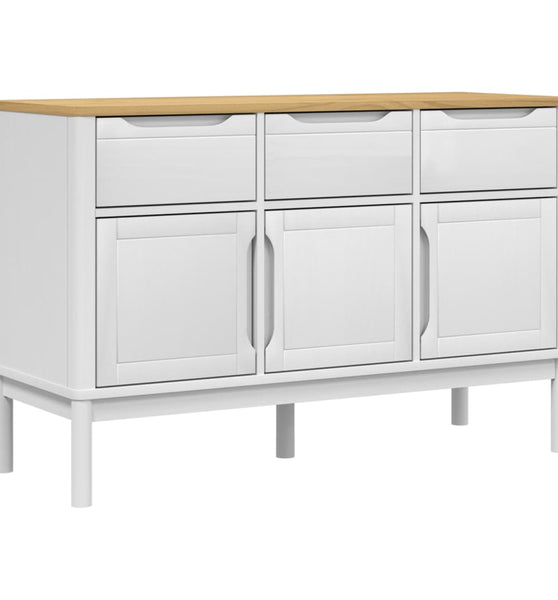 Sideboard FLORO Weiß 114x43x74 cm Massivholz Kiefer