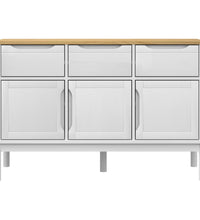 Sideboard FLORO Weiß 114x43x74 cm Massivholz Kiefer