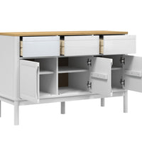 Sideboard FLORO Weiß 114x43x74 cm Massivholz Kiefer