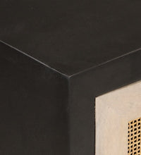 Sideboard Schwarz 55x30x76 cm Massivholz Mango und Eisen