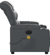 Massagesessel Elektrisch Grau Kunstleder